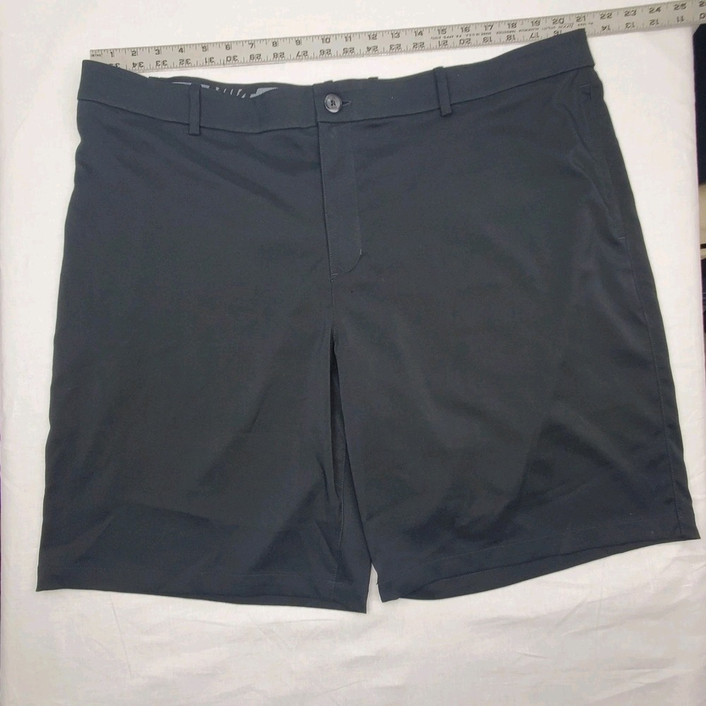 NIKE GOLF DRI-FIT STANDARD FIT Mens 10" POLY/SPANDEX SHORTS Sz 42 Black Swoosh